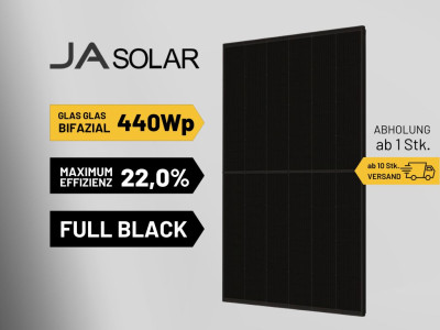 JA Solar PV-Modul 440 Wp Bifacial Glas Glas...